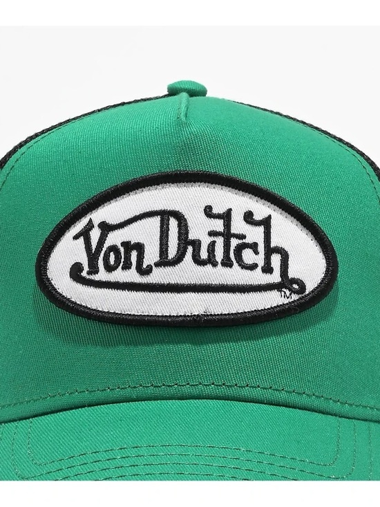 NWT Authentic Von Dutch Green & Black Trucker Hat ~ with authentic hologram! main image 7